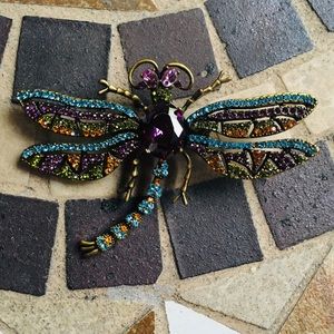 Heidi Daus Signature Dragonfly Swarovski Brooch